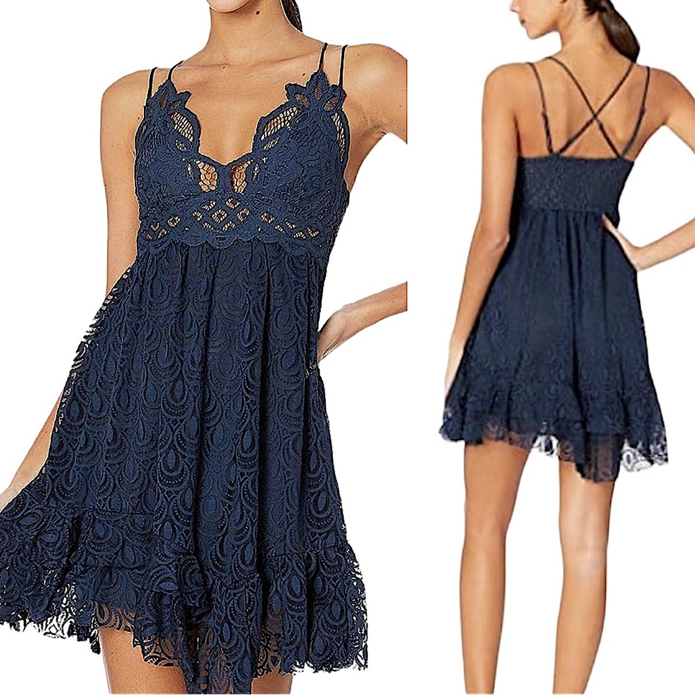 FP ONE x FREE PEOPLE:  Lace Bralette Top Adella Festival Dress -Size Small